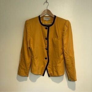 VINTAGE Brystelle International Blazer jacket mustard yellow size 8